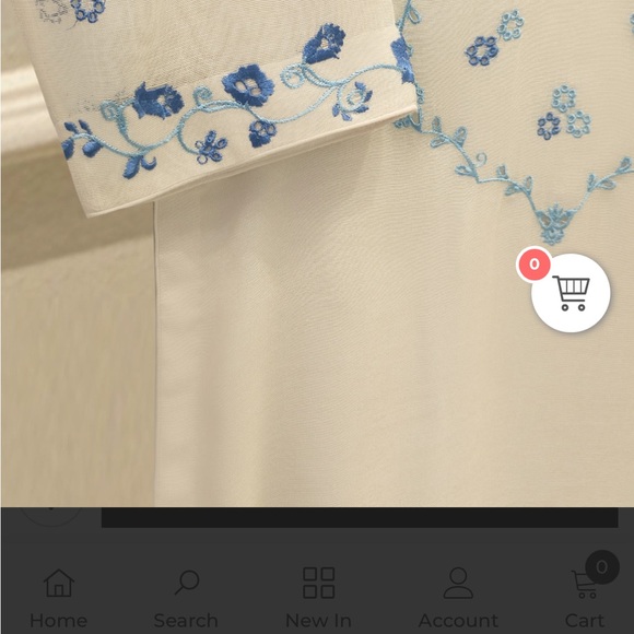 Agha Noor Elegant Floral Embroidered Dress 3Pc - Picture 3 of 3